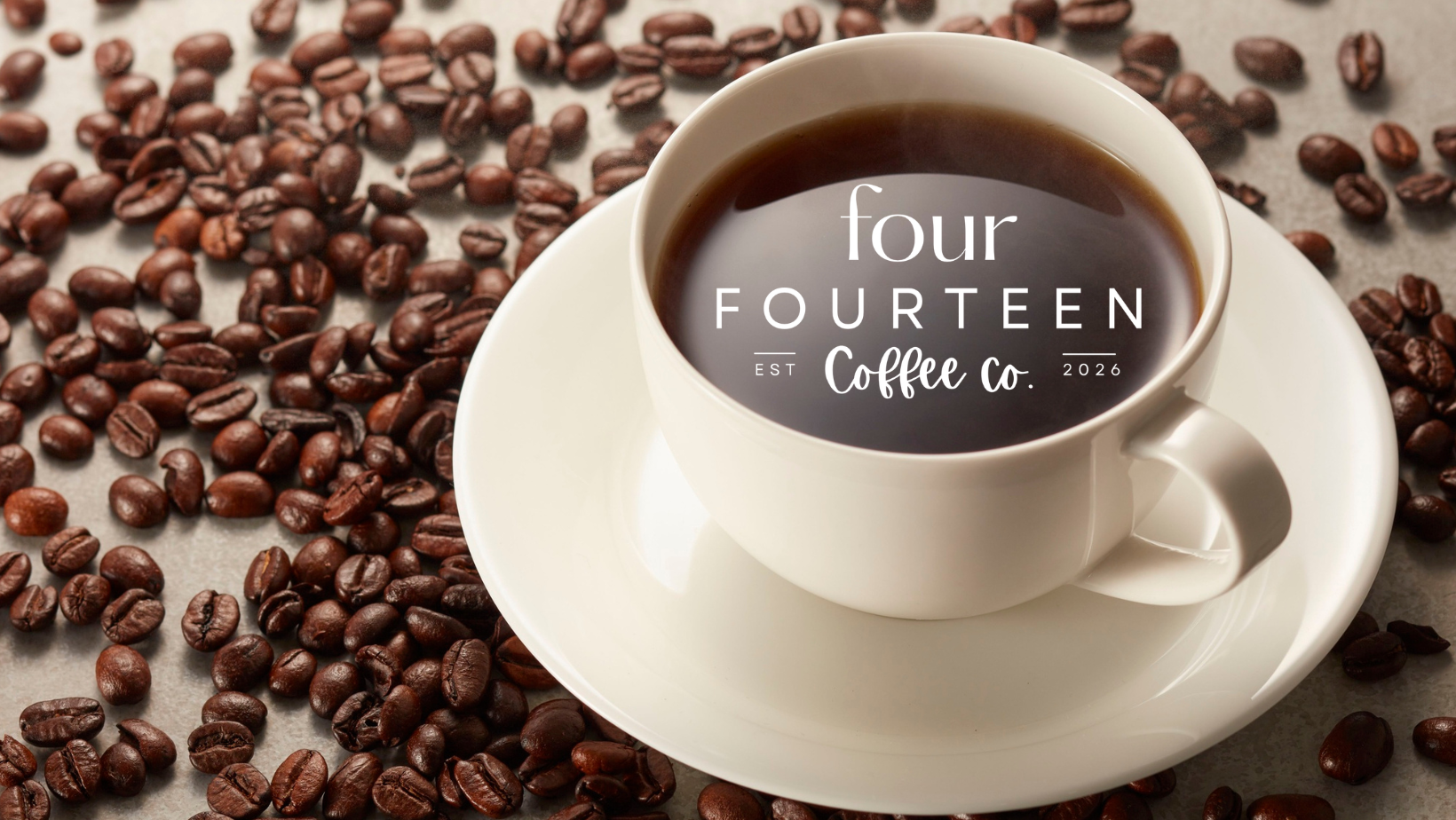 Four Fourteen Coffee Co Logo on Coffee Cup